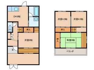 貸戸建住宅久米田駅の物件間取画像